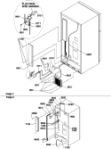 Cabinet Back Diagram and Parts List for TS22VW P1306502W W Amana Refrigerator