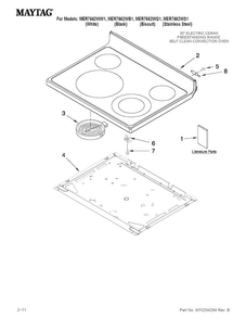 Part Location Diagram of W10270210 Whirlpool COOKTOP