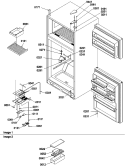 Door, Hinges and Accessories Diagram and Parts List for TSI25VE P1308102W E Amana Refrigerator