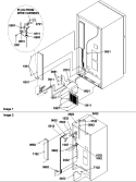 Cabinet Back Diagram and Parts List for TSI25VE P1308102W E Amana Refrigerator