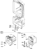 Light Switches & Drain Funnel Diagram and Parts List for BCI21VL P1321507W L Amana Refrigerator
