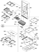 Shelving Assemblies Diagram and Parts List for BR22VW P1321505W W Amana Refrigerator