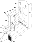 Cabinet Back Diagram and Parts List for BR22VW P1321505W W Amana Refrigerator