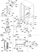 HINGES, DRAIN, ROLLERS & EVAP ASSY. Diagram and Parts List for SBDE21VPSE P1317202W E Amana Refrigerator