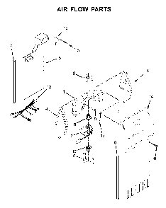 Air flow parts Diagram and Parts List for MSS25N4MKZ01  Maytag Refrigerator