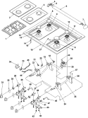 MAIN TOP Diagram and Parts List for ARGS7650LL P1130759NLL Amana Range
