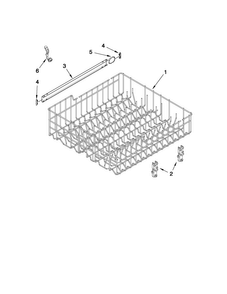Upper Rack And Track Parts Diagram and Parts List for CDB7000AWW3  Magic Chef Dishwasher