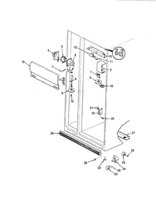 Fresh Food Compartment Diagram and Parts List for RC20LA-2AD-BU01A  Magic Chef Refrigerator