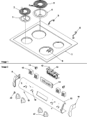 Part Location Diagram of 316358L Whirlpool Panel, control (almon