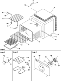 Cavity Diagram and Parts List for ZRTC7511WW P1143619NWW Amana Range