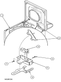 LOADING DOOR SWITCH Diagram and Parts List for LWA40AW2 PLWA40AW2 Amana Washer