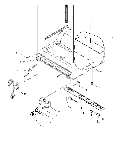 Cabinet Bottom Diagram and Parts List for TR22S4-P1196201WL  Amana Refrigerator