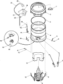 OUTER TUB, COVER, PRESSURE TUBE Diagram and Parts List for LWC80AW PLWC80AW Amana Washer