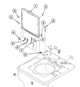 Lid Assy Diagram and Parts List for SWT020LN  Speed Queen Washer