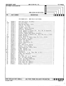 Ice Maker Page 2 Diagram and Parts List for 21304A  Admiral Refrigerator
