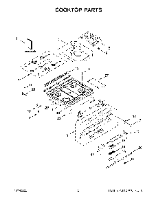Cooktop Parts Diagram and Parts List for 66475223710  Kenmore Range
