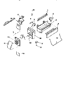 Compact Ice Maker No. D7824702 Diagram and Parts List for TA18S2W-P1194501W  Amana Refrigerator