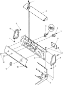 Control Panel Diagram and Parts List for LES10AW PLES10AW Amana Dryer