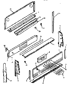 Backguard Parts Diagram and Parts List for AGS750L-P1141236NL  Amana Range