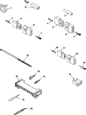 TERMINALS AND MOTOR CONNECTION BLOCK Diagram and Parts List for LEA80AW PLEA80AW Amana Dryer