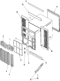Outer Case Assy Diagram and Parts List for RC04880A1E PRC04880A1E Amana Air Conditioner