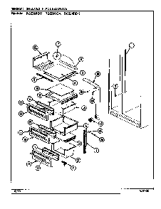 Shelves & Accessories Diagram and Parts List for RC224RDA DS36B Magic Chef Refrigerator