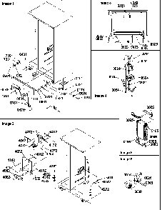Drain Systems, Rollers, And Evaporator Assy Diagram and Parts List for SRD522TW-P1313301WW  Amana Refrigerator