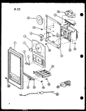 Page 1 Diagram and Parts List for RMC-20B P7413008M Amana Microwave Oven Combo