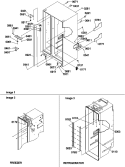 Cabinet Parts Diagram and Parts List for SBD522VE P1320303W E Amana Refrigerator