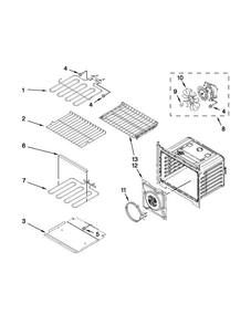 Internal Oven Parts Diagram and Parts List for MMW9730AB01  Maytag Microwave