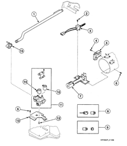 Gas Valve Diagram and Parts List for SSGY09LF  Speed Queen Dryer