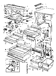 Fresh Food Compartment Diagram and Parts List for JRT191B M9C64B Jenn-Air Refrigerator