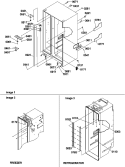 Cabinet Parts Diagram and Parts List for SRDE528VW P1320403W W Amana Refrigerator