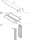 Freezer Door Diagram and Parts List for SX522VW P1320501W W Amana Refrigerator