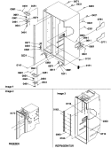 Cabinet Parts & Toe Grille Diagram and Parts List for SX522VW P1320501W W Amana Refrigerator
