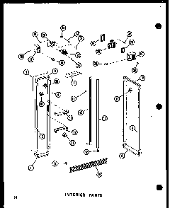 Interior Parts Diagram and Parts List for SRI519D-P73900-19W  Amana Refrigerator