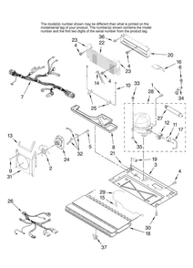 Unit Parts, Optional Parts Diagram and Parts List for MFI2266AEW11  Maytag Refrigerator