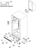 Ladders, Lower Cabinet and Rollers Diagram and Parts List for TR525VW P1322701W W Amana Refrigerator