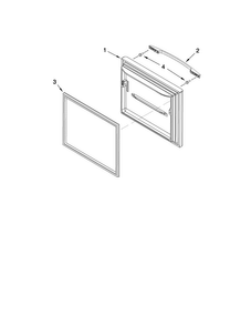 Freezer Door Parts Diagram and Parts List for MBF1958XES0  Maytag Refrigerator