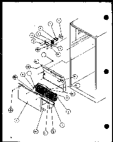 Evaporator Motor/coil Diagram and Parts List for 85868L-P1117304WL  Amana Refrigerator