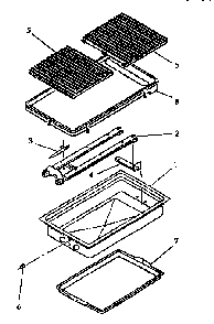 Part Location Diagram of 0041041 Whirlpool Grille burner rear su