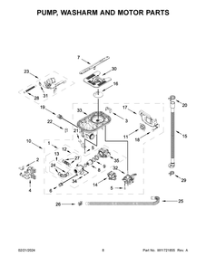 Part Location Diagram of W11680073 Whirlpool BASE-PUMP