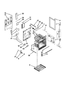 Chassis Parts Diagram and Parts List for MER6765BAS18  Maytag Range