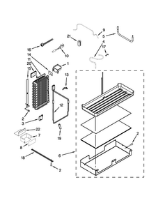 Lower Unit And Tube Parts Diagram and Parts List for JS48PPDUDE00  Jenn-Air Refrigerator