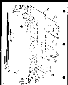 Refrigerator Door Assembly Diagram and Parts List for SRI19F-L-P7700004WL  Amana Refrigerator
