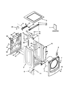 Top And Cabinet Parts Diagram and Parts List for MHW6000AG1  Maytag Washer