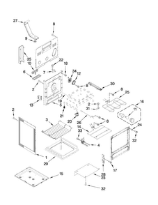 Chassis Parts Diagram and Parts List for MER8775AB0  Maytag Range