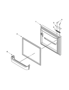 Freezer Door Diagram and Parts List for MBR1953XES3  Maytag Refrigerator