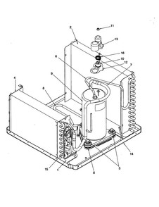 Compressor Assembly Diagram and Parts List for RC08090A1DR REV G Amana Air Conditioner