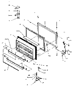 Freezer Door Diagram and Parts List for TC18A3L-P1181812WL  Amana Refrigerator